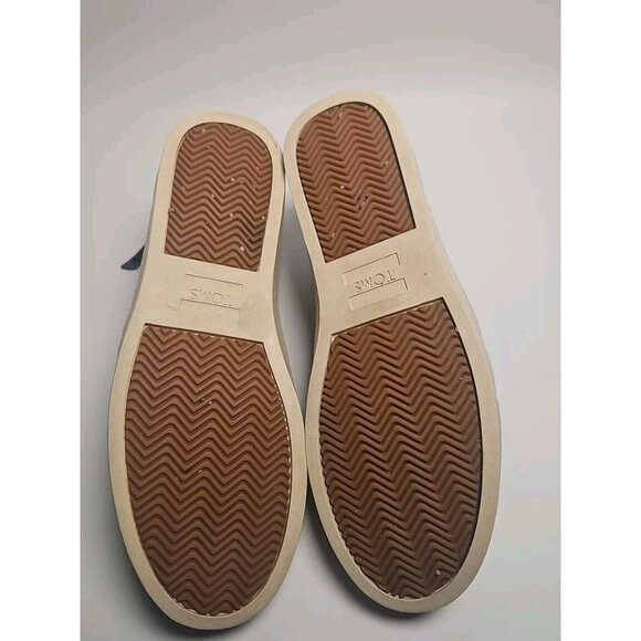 Toms Comfort Shoes Womens Size 6.5W Gray Paxton Suede Faux Fur Lined Slip On - Picture 11 of 12